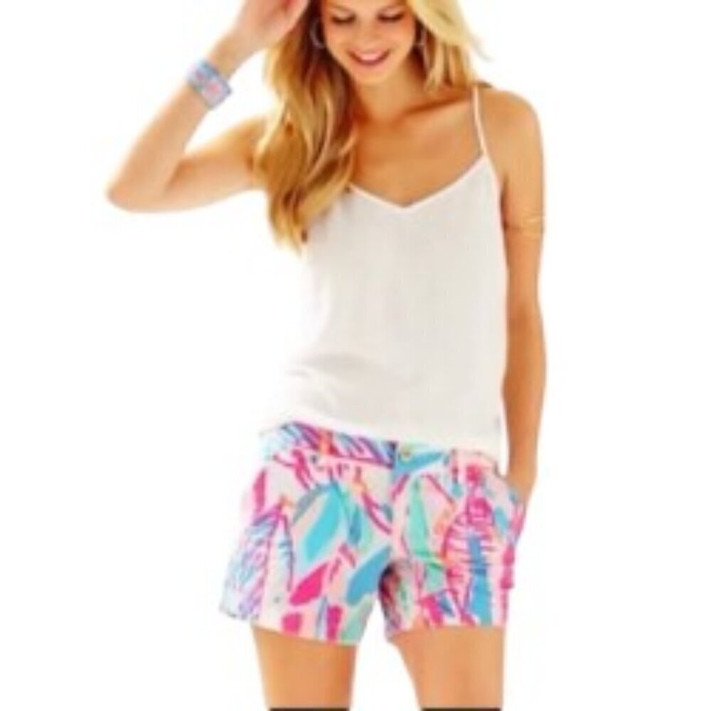 Lilly Pulitzer Callahan Shorts in Out to Sea Watercolor Print 2